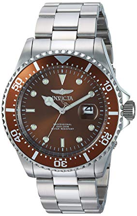 Invicta Men's 'Pro Diver' Quartz Stainless Steel Diving Watch, Color:Silver-Toned (Model: 22049)