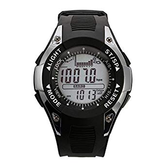 SunRoad FX702A2 Men Wristwatch Fishing Sports Watch -Barometer Altimeter Thermometer Digital Sport Clock Silver