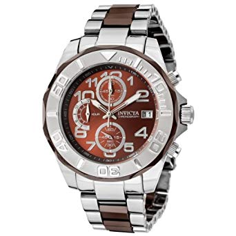 Invicta Men's 1249 Pro Diver Chronograph Brown Dial Brown Ion-Plated Stainless Steel Watch