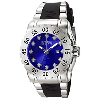 Invicta Men's 6646 Reserve Collection GMT Blue Dial Black Rubber Watch