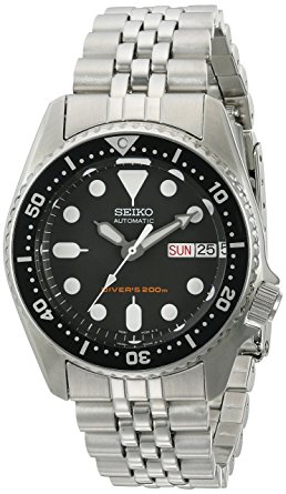 Seiko SKX013K2 Black Dial Automatic Divers Midsize Watch