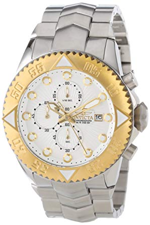 Invicta Men's 13099 Pro Diver Chronograph Silver Textured Dial Stainless Steel Watch