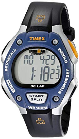 Timex Full-Size Ironman Classic 30 Watch Black/Blue/Silver-Tone