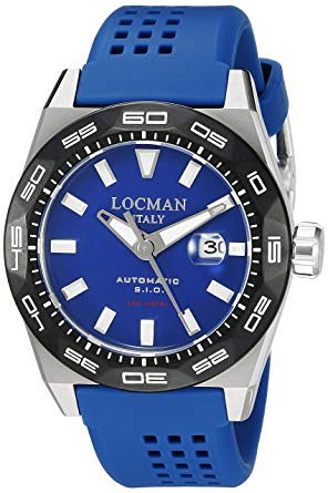 Locman Italy Men's 0215V3-0KBLNKS2B Stealth 300 Metri Analog Display Automatic Self Wind Blue Watch