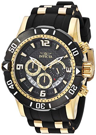 Invicta Men's 'Pro Diver' Quartz Stainless Steel and Polyurethane Diving Watch, Color Two Tone (Model: 23702)