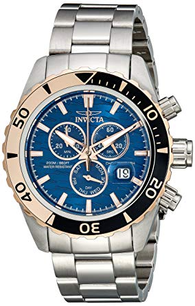 Invicta Men's 14340 Pro Diver Analog Swiss-Quartz Silver Watch