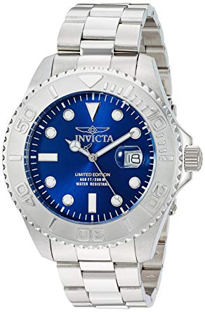 Invicta Men's 'Pro Diver' Quartz Stainless Steel Diving Watch, Color:Silver-Toned (Model: 24623)