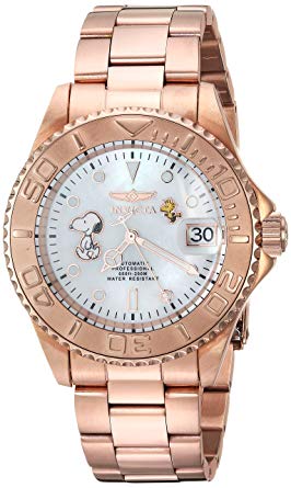 Invicta Men's 'Character Collection' Quartz Stainless Steel Diving Watch, Color:Rose Gold-Toned (Model: 24789)