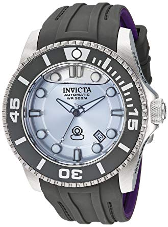 Invicta Men's 'Pro Diver' Automatic Stainless Steel and Silicone Diving Watch, Color Grey (Model: 22991)