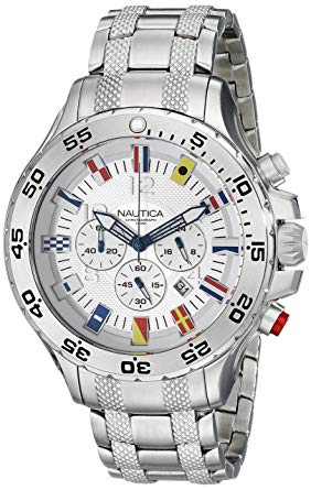 Nautica Watches Mens NST Chronograph Flag Watch