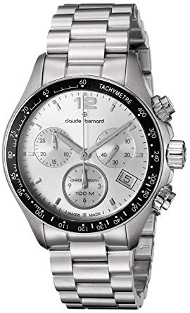 Claude Bernard Men's 10212 3 AIN Analog Display Swiss Quartz Silver Watch