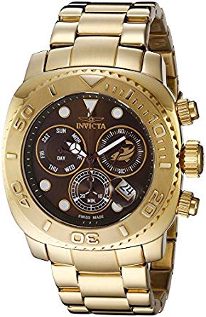 Invicta Men's INVICTA-14651 Pro Diver Analog Display Swiss Quartz Gold Watch