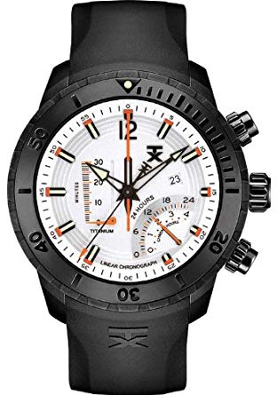 TX Men's T3C313 800 Series Linear Titanium Chronograph Dual-Time Zone Watch