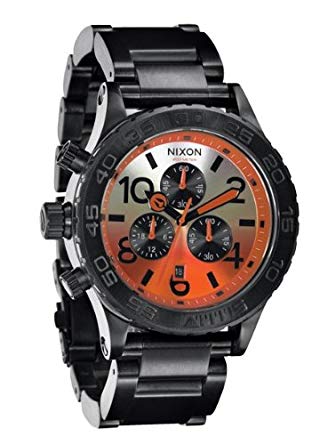 Nixon 42-20 Chrono Watch All Black / Sunrise, One Size