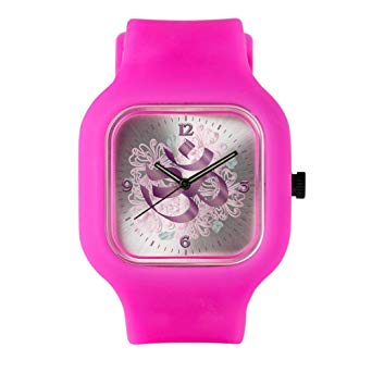 Bright Pink Fashion Sport Watch Hindu Om Omkara Aum Meditation Symbol