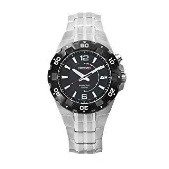 Seiko Men's SKA445P1 Stainless-Steel Analog with Black Dial Watch