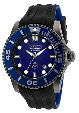 Invicta Men's 'Pro Diver' Automatic Stainless Steel and Silicone Diving Watch, Color Black (Model: 20204)