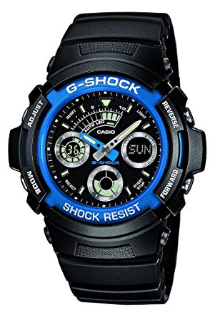 Casio Aw-591-2Aer Mens G-Shock Black Chronograph Sports Watch