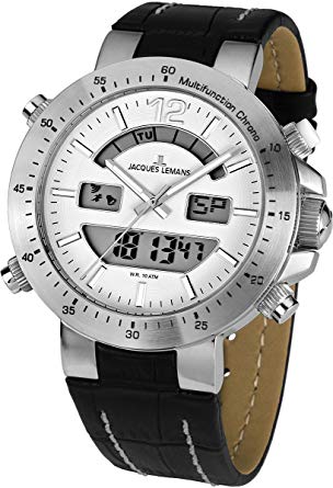 Jacques Lemans Men's 1-1713B Milano Sport Analog with Analog-Digital Display Watch