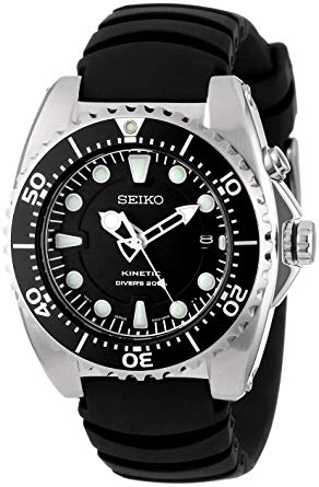 Seiko Men's SKA413 Adventure Stainless Steel Kinetic Diver Watch