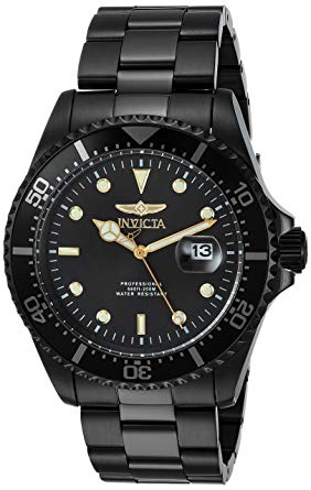 Invicta Men's 'Pro Diver' Quartz Stainless Steel Diving Watch, Color:Black (Model: 23402)