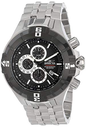 Invicta Men's 12364 Pro Diver Chronograph Black Dial Stainless Steel Watch