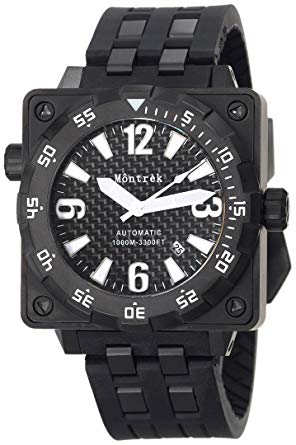 Montrek Men's M22.1222.R221 Square Diver PVD Automatic Watch