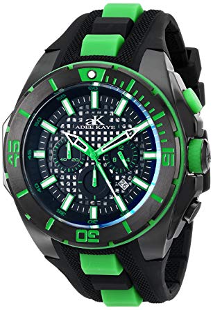 Adee Kaye Men's AK6367-M/GN Axes Collection Analog Display Japanese Quartz Green Watch