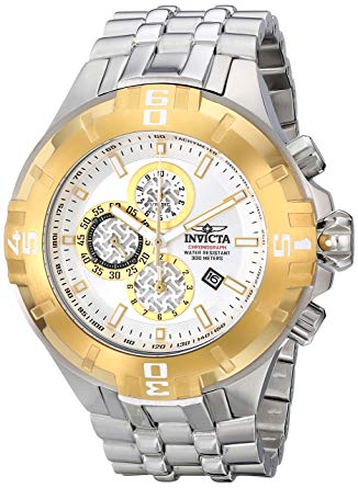 Invicta Men's 12360 Pro Diver Chronograph Silver Dial Stainless Steel Watch