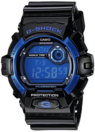 Casio Men's G8900A-1CR G-Shock Black and Blue Resin Digital Sport Watch