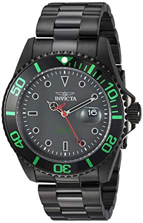 Invicta Men's 'Pro Diver' Quartz Stainless Steel Diving Watch, Color:Black (Model: 23009)