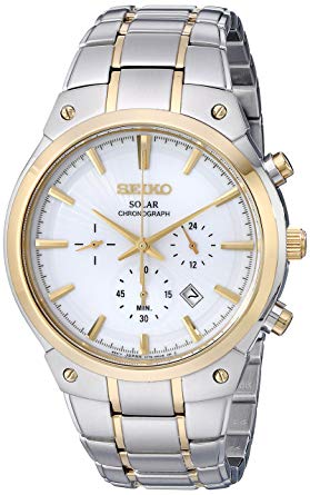 Seiko Men's SSC318 Analog Display Analog Quartz Two Tone Watch