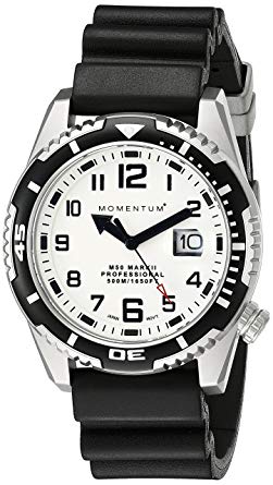 Men’s Sports Watch | M50 Nylon Dive Watch by Momentum | Stainless Steel Watches for Men | Sapphire Crystal Analog Watch with Japanese Movement | Water Resistant (500M/1650FT) Classic Watch - Lume / 1M-DV52L1B