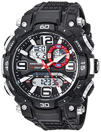 Armitron Sport Men's 20/5270BLK Analog-Digital Chronograph Black Resin Strap Watch