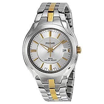 Pulsar Silver Dial Two-tone Stainless Steel Mens Watch PXHA25