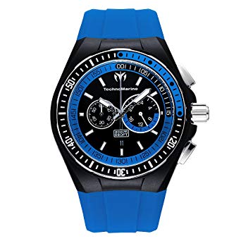 TechnoMarine Men's 110021 Cruise Sport Chronograph Black and Blue Dial Watch