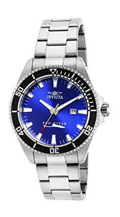 Invicta Men's 15184SYB Pro Diver Blue Dial Stainless Steel Watch with Impact Case