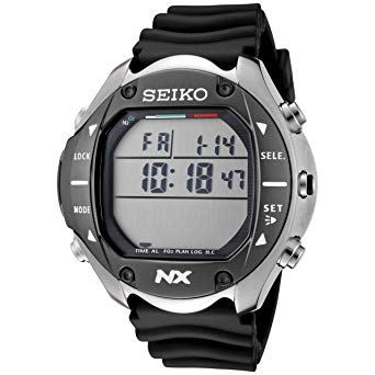 Seiko Men's STN009 Digital Diving Titanium Alloy Stainless Steel and Black Rubber Computer Watch