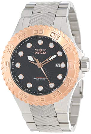 Invicta Men's 12927 Pro Diver Automatic Black Textured Dial Stainless Steel Watch