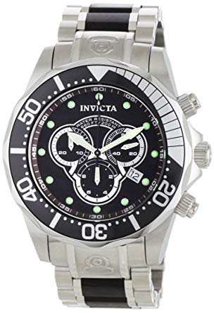 Invicta Men's 0858 II Collection Chronograph Black Wood and Stainless Steel Watch