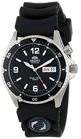 Orient Men's CEM65004B Black Mako Stainless Steel Automatic Watch with Black Rubber Band