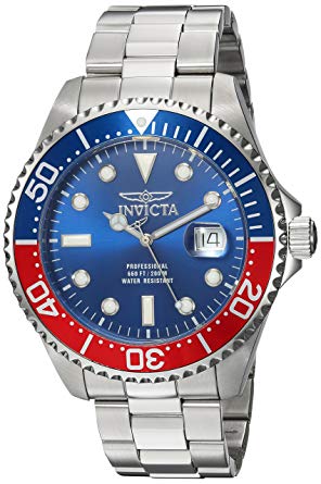 Invicta Men's 'Pro Diver' Quartz Stainless Steel Diving Watch, Color:Silver-Toned (Model: 22823)