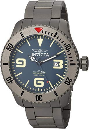 Invicta Men's 'Pro Diver' Automatic Titanium Diving Watch, Color Silver-Toned (Model: 23127)