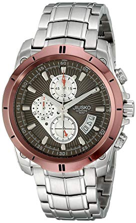 Jiusko Men's 9LSC07 Speedmaster Series Analog Display Quartz Brown Watch