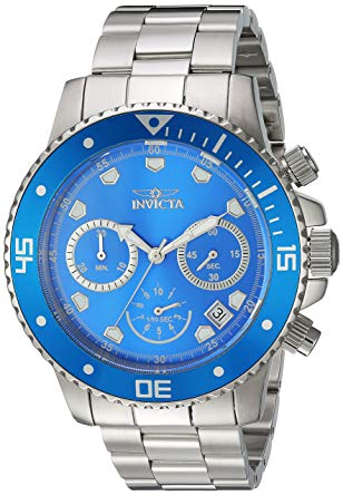 Invicta Men's 'Pro Diver' Quartz Stainless Steel Diving Watch, Color Silver-Toned (Model: 21890)