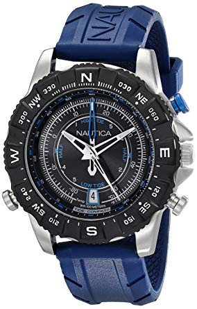 Nautica Men's NAD20005G NSR 103 Stainless Steel Watch with Blue Band