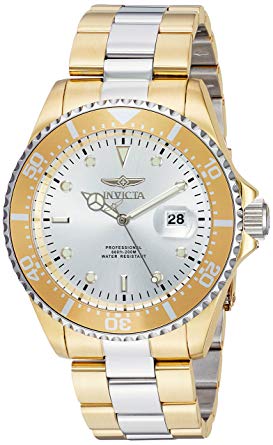 Invicta Men's 'Pro Diver' Quartz and Stainless Steel Diving Watch, Color:Two Tone (Model: 23225)