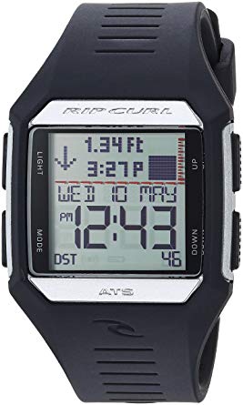 Rip Curl Men's 'Rifles' Quartz Plastic and Polyurethane Sport Watch, Color:Black (Model: A1124-SIL)